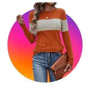 SHEIN Sweater Women's Medium Orange
